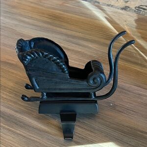 Pottery Barn Black Sleigh Stocking Holder